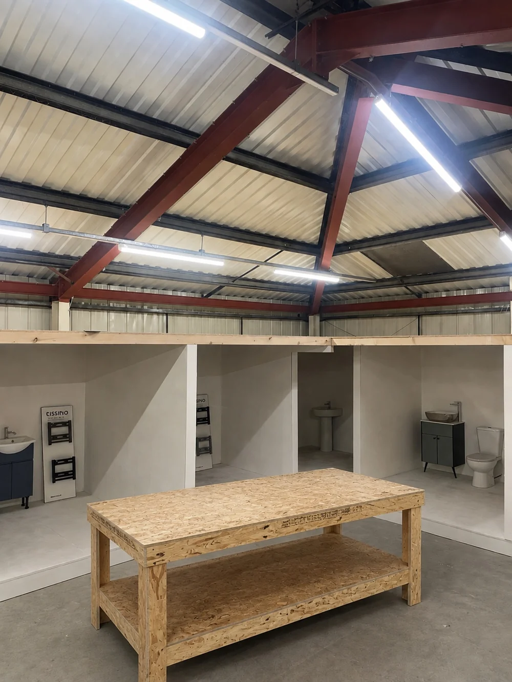 Bathroom training bays at The Plumbing School in Deeside