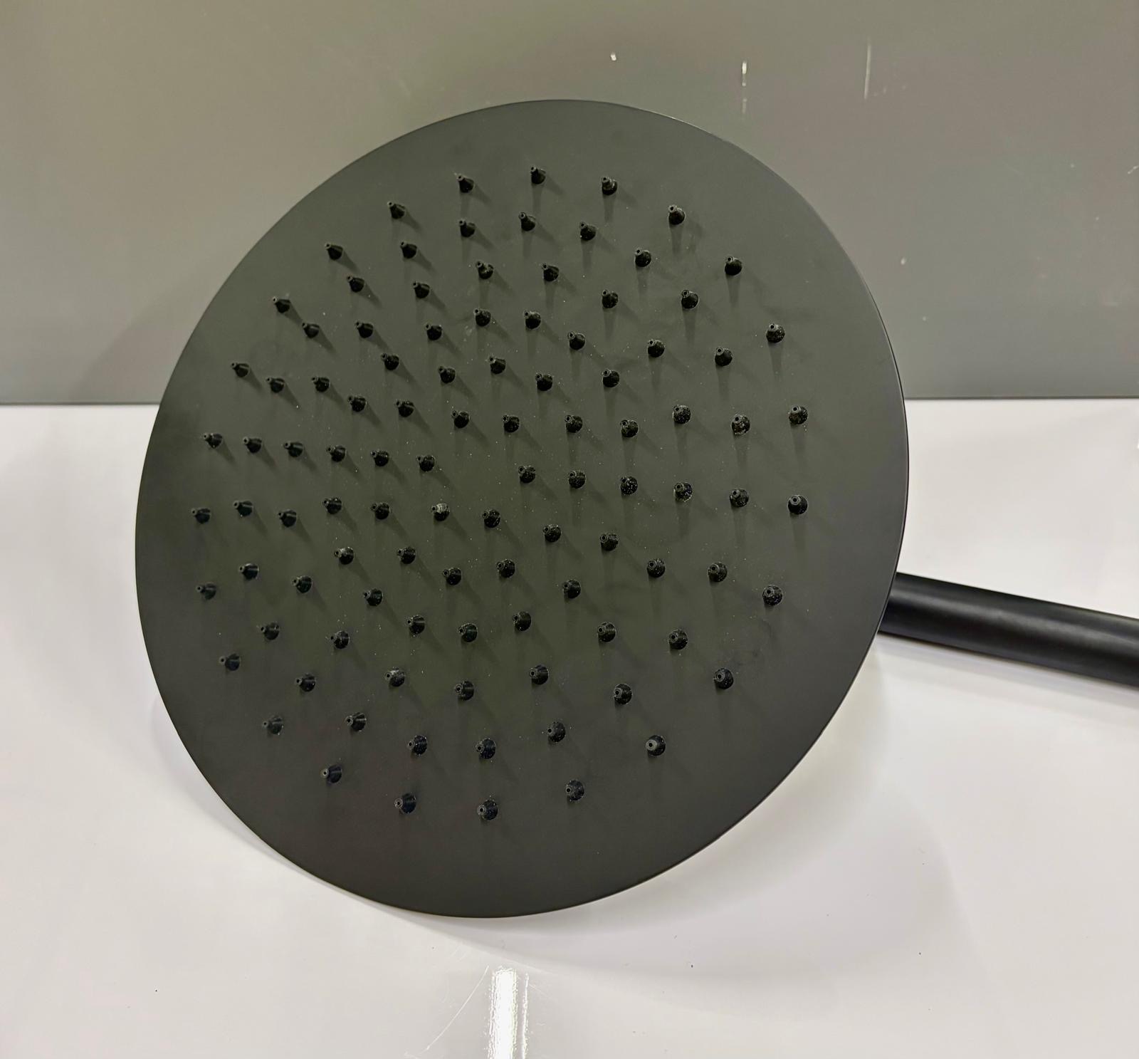Rainfall Shower Head & Handset – Matt Black
