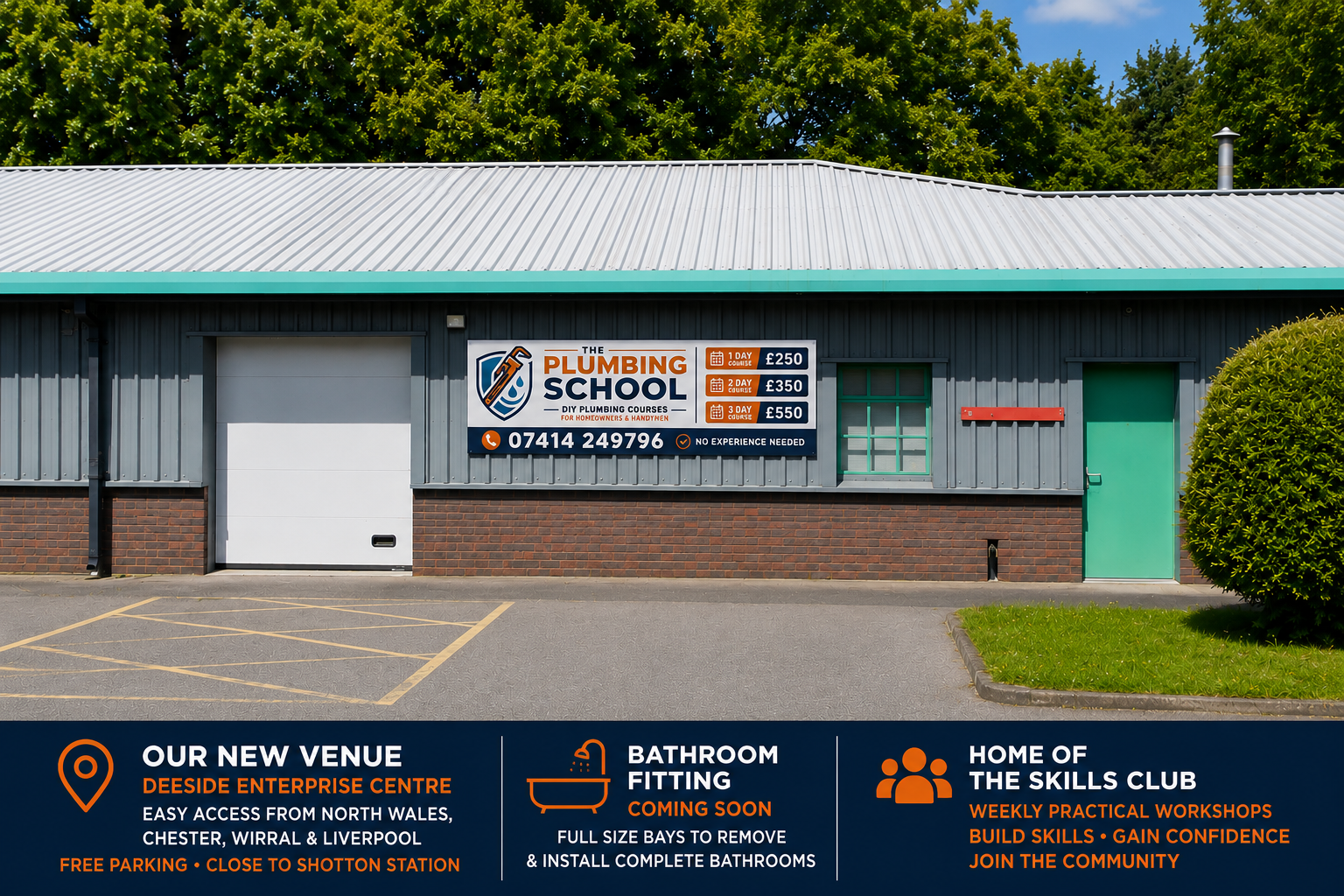The Plumbing School training centre at Deeside Enterprise Centre